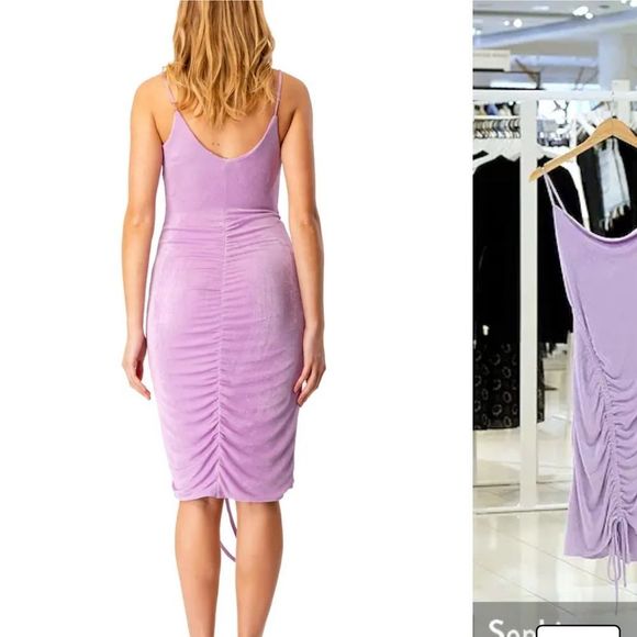 Size 8 | Bardot Kingsley ruched slip dress - Picture 2 of 15